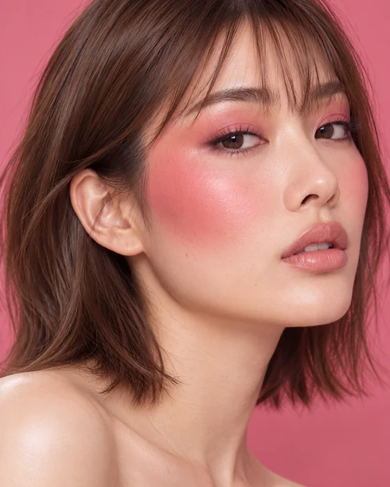 blush draping look