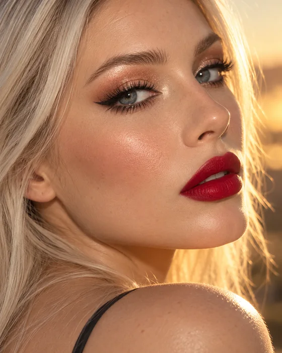 classic red look