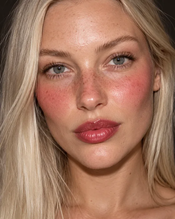 sunburned skin look